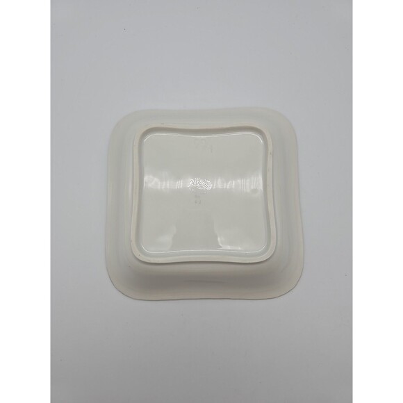 Rorstrand Sweden Small Square Porcelain Bowl #521 Gold Ribbon Pattern 7" - Picture 4 of 8